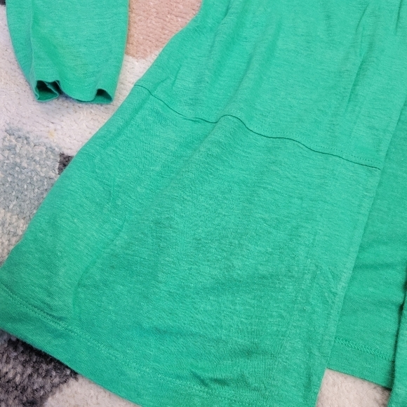 J. Jill Gauzy Linen Knit Open Cardigan Sweater Green Size Medium - Picture 3 of 6